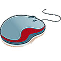 Optical USB travel mouse - Unique blue